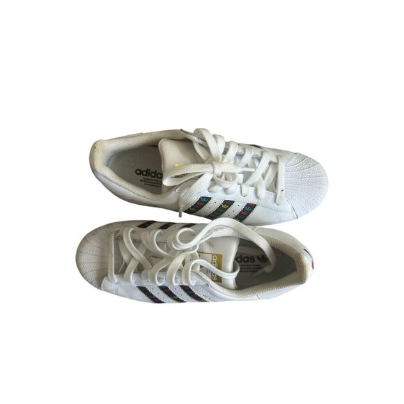 ADIDAS Big Girls Superstar Multicolor Sneakers Size 5.5 - Picture 4 of 6